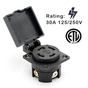 Industriële 30amp 125/250Volt 2-polige 3-draads Rv/Ev Weerbestendige Stofdichte Nema-L14-30R Met Afdekking Voor Rv/Ev Stopcontacten - Product Image 3