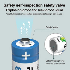 PUJIMAX Hogar <span class=keywords><strong>800mAh</strong></span> 1,2 <span class=keywords><strong>V</strong></span> AA Baterías de hidruro metálico de níquel Ni-mh Paquete de batería recargable Cilindro Nimh Batería para reloj - Product Image 3