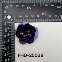 Nouveau modèle en stock, fournitures du fabricant : Patchs en tissu à fleurs violettes, perlés, en verre et à sequins, pour vêtements, sacs et accessoires DIY