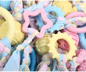 Unbreakable durevole gomma cigolante chewing cane palla giocattolo per animali domestici giocattolo interattivo e di movimento per la dentizione di cuccioli e cani di piccola taglia - Product Image 6