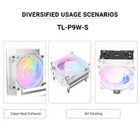 Thermalright TL-P9W-S 92mm Cas d'ordinateur silencieux Ventilateur ARGB Vitesse haute performance 2200RPM pour refroidissement