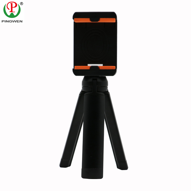 PW-611 Adjustable ABS EVA Phone Holder Universal Foldable Cell Phone Clamp Tripod Mount for Smartphone Tablet Live Streaming