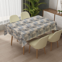 Nappe en toile cirée florale vert clair RNPT 6 pieds / 8 pieds, durable et facile à nettoyer