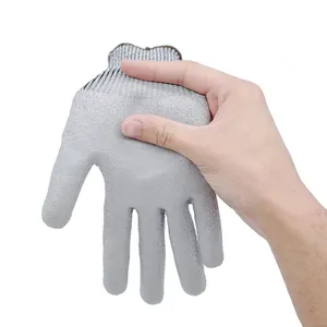 Sarung tangan Anti potong, sarung tangan keselamatan Anti potong nitril PU Level 5 tahan potong