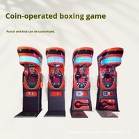 Machine de boxe commerciale à monnayeur avec éclairage LED néon, système de notation électronique, jeu d'arcade avec sac de frappe, vente en gros usine