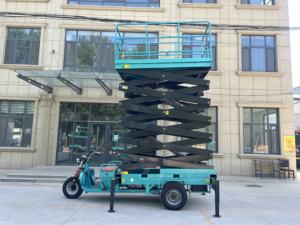 Üç Tekerlekli Taşıyıcı Makaslı <span class=keywords><strong>Platform</strong></span> Elektrik Motorlu Yükseltme Platformu 2100x800mm Tabla 1300kg Ağırlık Çiftlik Kullanımı İçin - Product Image 6