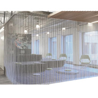 Rideau en chaîne métallique à maillons, rideau en spirale pour sites luxueux, séparateur d'espace
