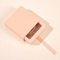 Boîte de présentation de bijoux de luxe transparente avec film PE 3D pour collier, bague, bracelet, avec gaufrage et revêtement UV