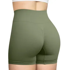 Mode féminine taille haute bout à bout Shorts Sexy sans couture Push Up Shorts confortable sport Shorts serrés