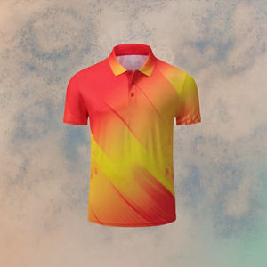 Polo à manches courtes unisexe, col polo, 100% polyester, vêtements de sport de tennis et de badminton tendance, sublimation, coupe excellente, confortable - Product Image 3