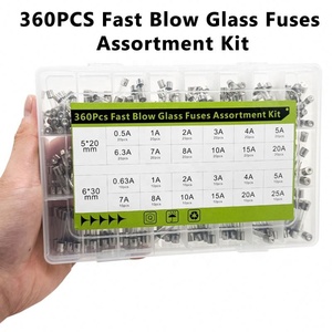 DaierTek Kit Surtido de 360 Fusibles de Vidrio de Acción Rápida, 24 Valores, Kit Surtido de Fusibles para Automóvil, 250V, Fusibles de Tubo de Vidrio de 5x20mm y 6x30mm - Product Image 4