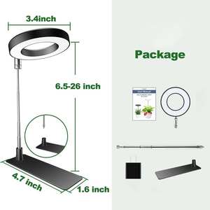 Lampada LED per Coltivazione Indoor Regolabile in Altezza, Luce ad Anello a Spettro Completo con Alimentazione USB e Telecomando, Timer Automatico - Product Image 3