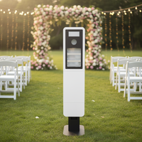 Enceinte de photomaton autonome pour location événementielle, avec flash et parapluie, pour mariages
