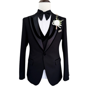 Ensemble Complet <span class=keywords><strong>de</strong></span> <span class=keywords><strong>Mariage</strong></span> <span class=keywords><strong>de</strong></span> Haute Qualité pour Homme, Veste à Revers Cranté avec <span class=keywords><strong>Pantalon</strong></span> à Braguette Zippée, 3 Pièces - Product Image 5