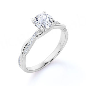 Anillo de Boda Infinito con Diamante Moissanita de Corte Brillante de 1.50 Quilates, Plata de Ley 925 con Baño de Rodio, Engaste de Garras, Certificado IGI - Product Image 2