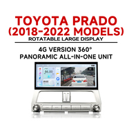 Autoradio 2 DIN avec lecteur DVD Wi-Fi, écran multimédia 12,3 pouces, Android Auto et CarPlay pour Toyota Prado 2018-2022 - Vente en gros