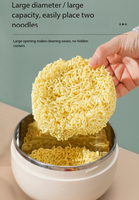 Boîte à lunch bento en acier inoxydable 304 en forme de pomme, double couche, résistante à la chaleur, pour enfants, étudiants, repas scolaires