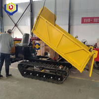 Mini-dumper chenillé 3T, moteur diesel, boîte de vitesses 6F+2R, Liyuan, garantie 1 an, chargeur agricole amphibie pour livraison sur routes boueuses