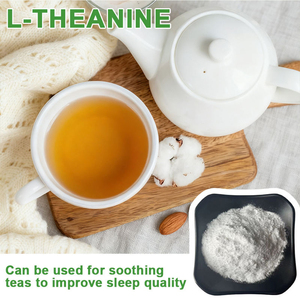 L-Teanina en Polvo 20% Extracto de Té Verde 98% <span class=keywords><strong>Puro</strong></span> Grado Alimenticio Soluble en Agua Compra al por Mayor Fábrica Envase en Botella o Tambor - Product Image 4