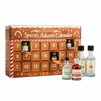Boîte de calendrier de l'avent vide personnalisée pour 24 jours, pour mini bouteilles de vin ou de whisky, personnalisation complète, approvisionnement en gros