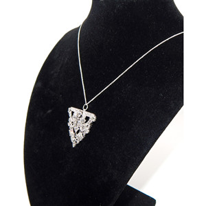 Gorgeous 2.75ct Diamond drop pendant & <b>14K</b> white <b>gold</b> <b>necklace</b> - Product Image 5