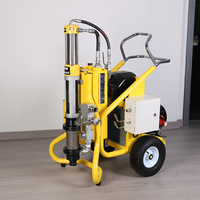 Machine de projection de mortier ignifuge en caoutchouc de sable diamanté, haute pression, sans air, peinture de pierre véritable, imperméabilisation, moteur 3700W 35L/min