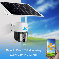 Kamera pengawas Video CCTV 3MP, Outdoor tahan air IP68 kamera V03 dengan Panel surya PTZ kamera V380 PRO aplikasi seluler