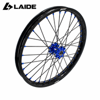 Ensemble de roues à rayons KKE Light Bee X Blue 21/18 pouces, 1.6x21 avant, 1.85x18 arrière, jantes en aluminium pour moto électrique Sur Ron Enduro