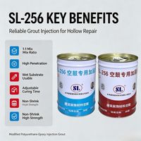 Compuesto de Inyección de Alta Resistencia SL-256, Kit A/B, para Reparación Estructural de Grietas y Huecos en Túneles, Metro, Puentes y Hormigón