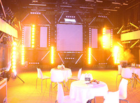 Sistema de Iluminación DJ de 800W con Luces Cegadoras RGB en Blanco Cálido y Ámbar, Luz Estroboscópica LED de Escenario a Prueba de Agua IP65 para Fiestas al Aire Libre, Conciertos y Eventos