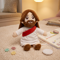 Jouets Squishy en Gros : Peluche Jésus à Porter sur l'Épaule, Poupée en Peluche Religieuse Chrétienne Douce, Mini Décoration, Cadeau pour les Croyants
