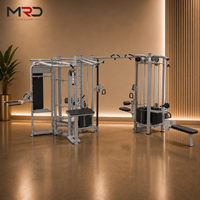 Appareil de musculation multifonctionnel 8 stations avec crossover par câble pour usage commercial en salle de sport, en acier