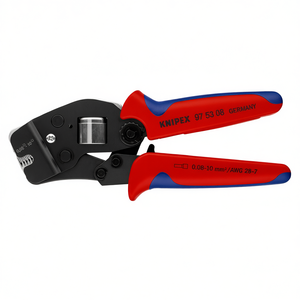 Herramienta de crimpado Knipex 0.08-10 mm AWG 28-7 con ajuste automático para terminales de férula - Product Image 1