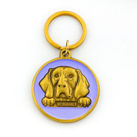 Vente en gros de porte-clés avec logo pour chien porte-clés en métal gravé au laser en émail doux personnalisable