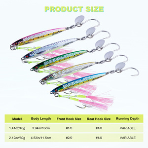 เหยื่อตกปลาสปินเนอร์40g 60g พร้อมตลับลูกปืน360หมุน <span class=keywords><strong>BKK</strong></span> ห่วง3D สำหรับปลากะพงน้ำจืดน้ำเค็ม - Product Image 2