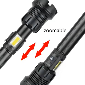 Lampe torche XHP90 à haute luminosité, en alliage d'aluminium, rechargeable par Type-C, zoomable, lampe de recherche tactique, étanche, lampe de poche - Product Image 3