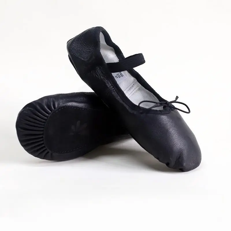 Zapatos de Ballet para mujer, zapatillas de baile suaves, zapatos de cuero, zapatos de baile para mujer, zapatos de Ballet suaves