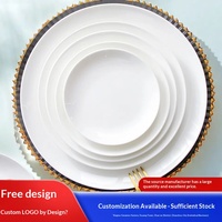 Assiette à steak ronde de style occidental, usage commercial pour hôtel et restaurant, compatible micro-ondes, exquise, moderne et minimaliste