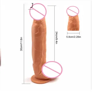 Dildo cairan silikon kulup realistis Dildo besar Dildo besar dengan mainan seks Kokang hisap kuat untuk wanita produk seks