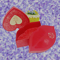 Boîte cadeau en forme de cœur de luxe personnalisée, écologique, recyclable, épaisseur 2 mm, emballage rigide créatif pour chocolat de la Saint-Valentin, impression UV