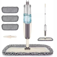 Serpillère à pulvérisation avec réservoir d'eau amovible, tête de serpillère plate en microfibre, outil de nettoyage des sols humides et secs, avec personnalisation de l'emballage et du logo