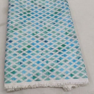 Tela de seda premium con bordado Bada Panna, ancho 58, con lentejuelas, material de diseñador para exportación al por mayor, ideal para trajes, lehengas, vestidos, etc. - Product Image 1