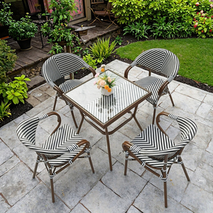 Caffè Hotel stile francese bistrot <span class=keywords><strong>sedie</strong></span> in <span class=keywords><strong>Rattan</strong></span> esterno Patio sedia <span class=keywords><strong>da</strong></span> <span class=keywords><strong>giardino</strong></span> ristorante sedia <span class=keywords><strong>da</strong></span> pranzo - Product Image 2