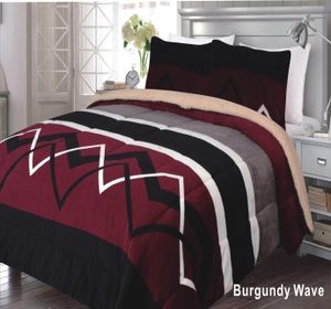 SMILING HOME 2022 Nuevo Diseño <span class=keywords><strong>Chantal</strong></span> Rojo Juego de Edredón y Funda Nórdica para Cama California King, 3 Piezas, 100% Poliéster Antiestático, Lavable a Máquina - Product Image 3