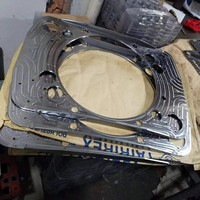 Panneau frontal d'amplificateur en aluminium usiné sur mesure par CNC, façonnage CNC, plaque frontale audio anodisée, usine OEM