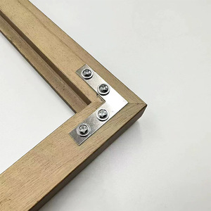 L-Shaped Metal Corner Bracket <b>Silver</b> Right Angle Bracket Four-Hole Fixing Connector For Frame Assembly - Product Image 2
