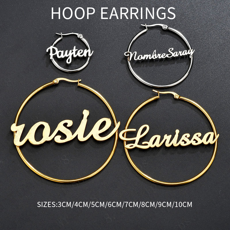 Pendientes de aro personalizados