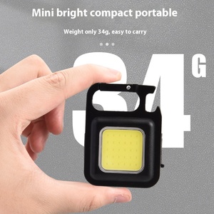 LLavero multifuncional para exteriores, linterna <span class=keywords><strong>COB</strong></span>, Mini luz de trabajo recargable por USB con gancho, 3 modos, linterna de emergencia para acampar