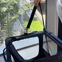 Oxford respirant Double épaule sac de transport pour animaux de compagnie grande capacité nouveau Design carré à la mode sac de voyage pliable chiens fermeture éclair