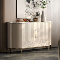 Meuble buffet de salle à manger moderne avec plateau en marbre, console d'entrée, meuble de décoration de luxe pour salon, ensemble de meubles de dîner - Vente chaude